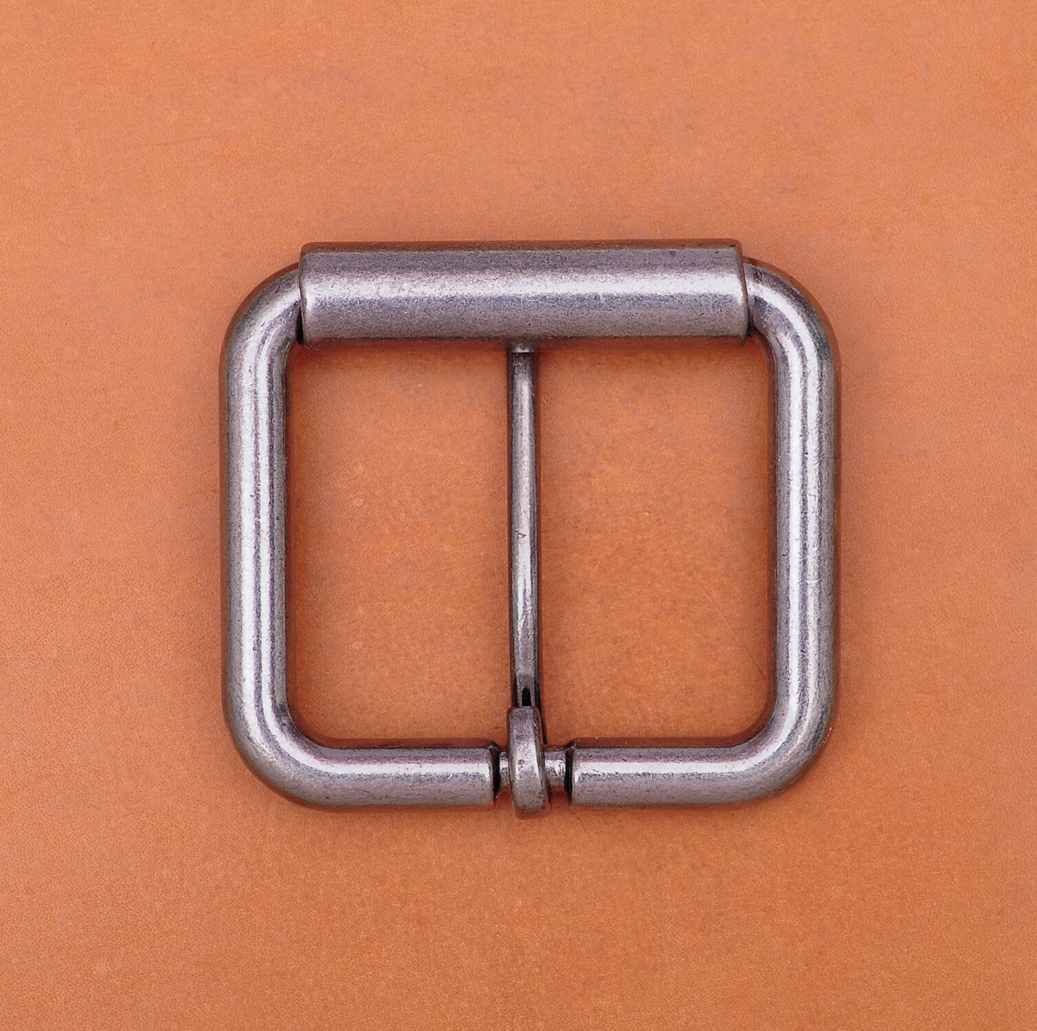 2&Prime; (51mm) Mens Roller Belt Buckle Heel Bar Leather Belt Buckles Antique Silver