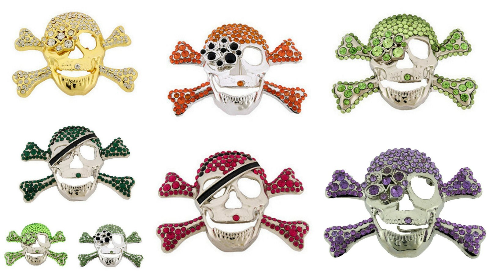 Men Women Skull Belt Buckle Blinged Halloween Party Costume New Skeleton Fashion