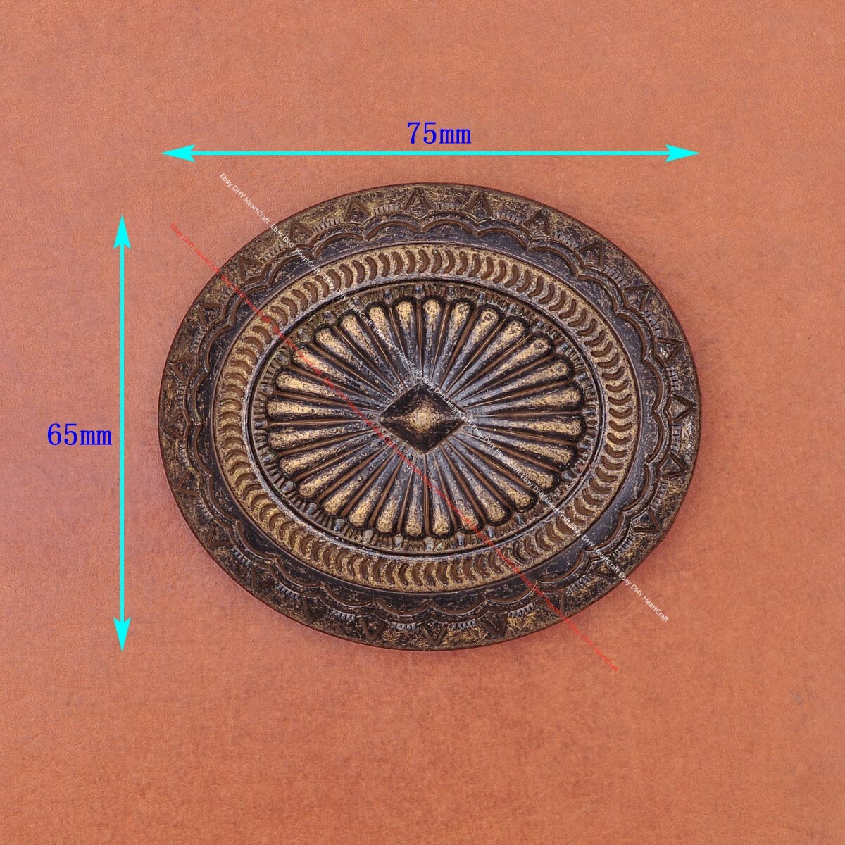 Retro Brass Western Indian Art Flower Cowboy Leather Belt Buckle Fit 40mm Belt