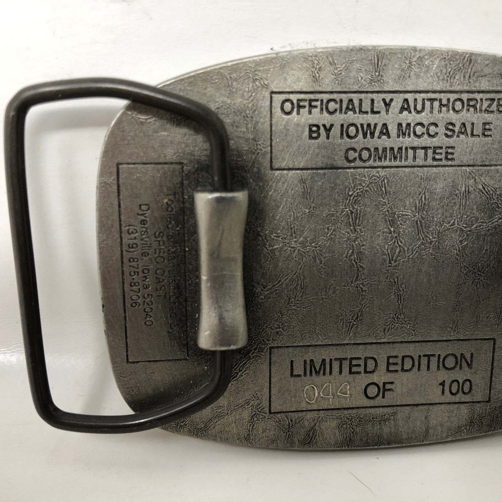 VTG 17th Iowa Annual MCC Relief Sale 1996 Belt Buckle Mennonite Christian Help