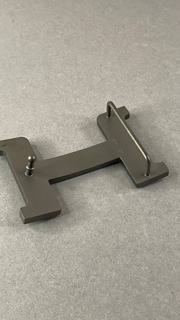 Glossy Black H Buckle 40mm 1.5` Black Hardware Belt Buckle