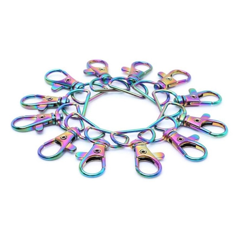12PCS Spring Lanyard Buckle Lobster Clasp Rope Clasp Zinc Alloy Lobster Clasp