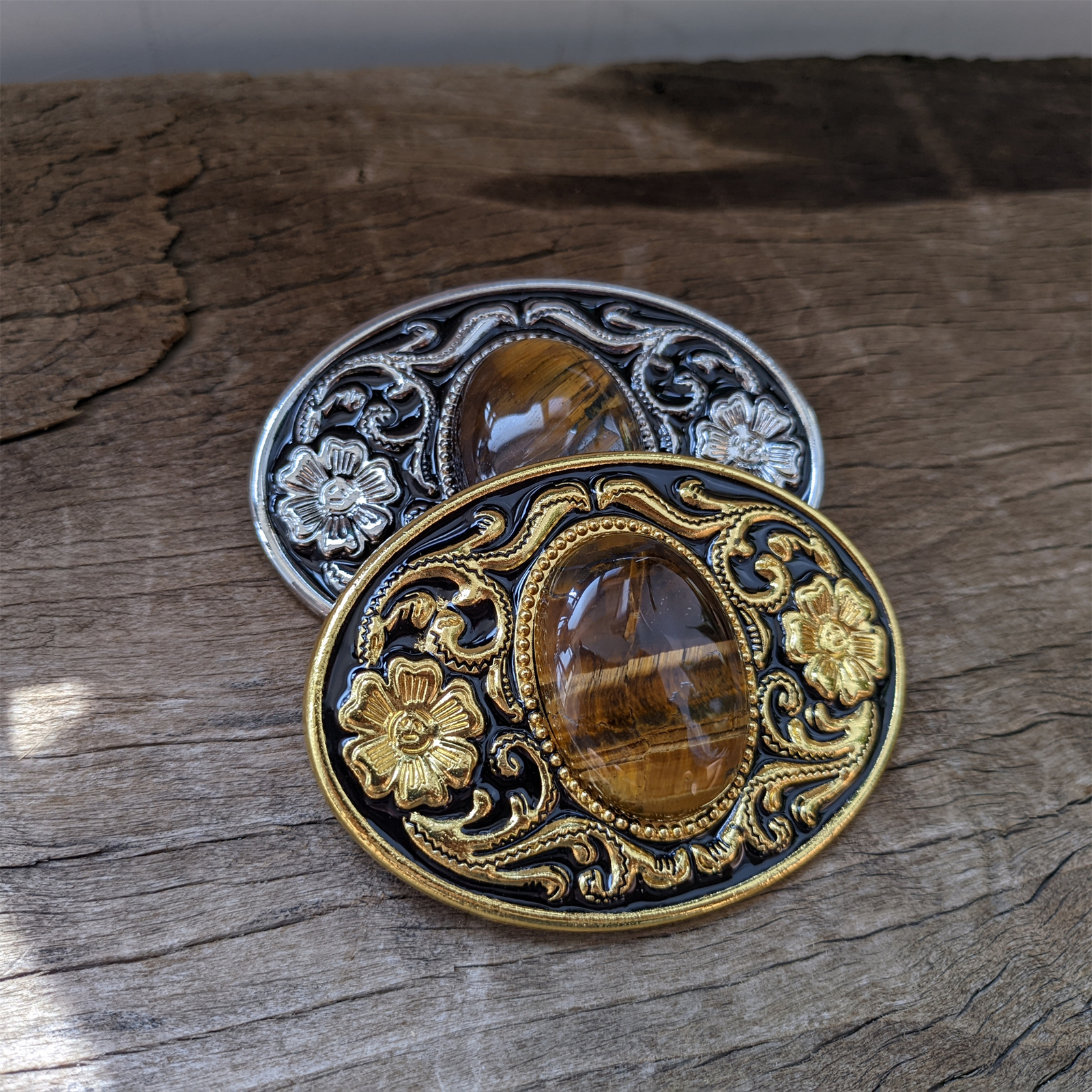 Tiger-eye Stone Mens Belt Buckle – Western Cowboy Native American Belt Buckle