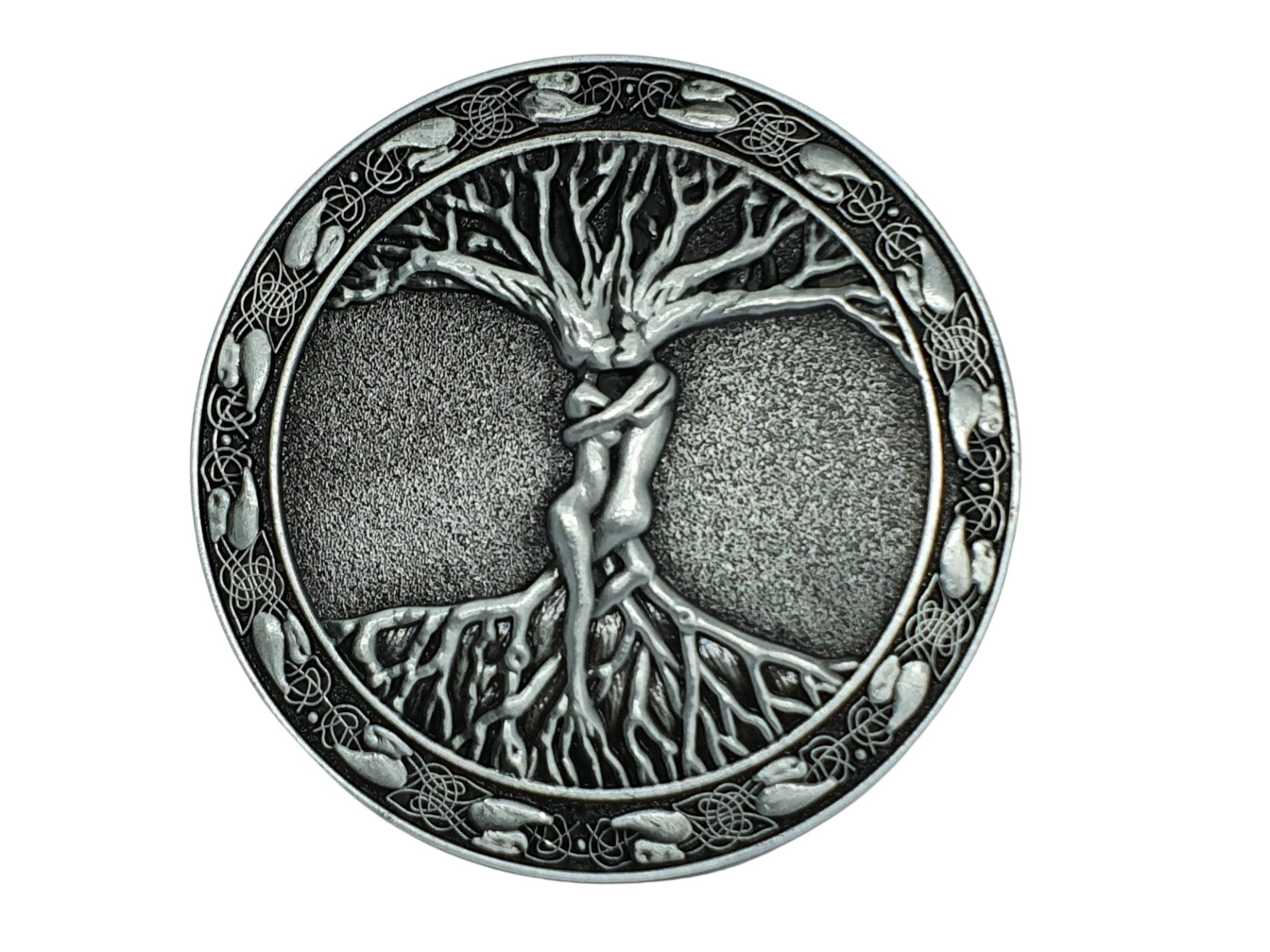 Belt Buckle Tree Of Life Odins Askr & Embla For 40mm Belt Pagan Norse Viking Uk