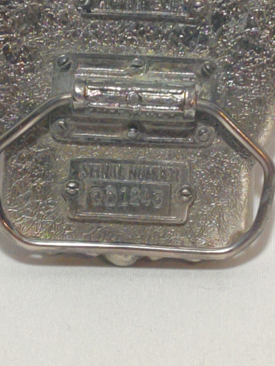The Great American Buckle Company Belt Buckle Eagle Silver Toned Metal & Enamel