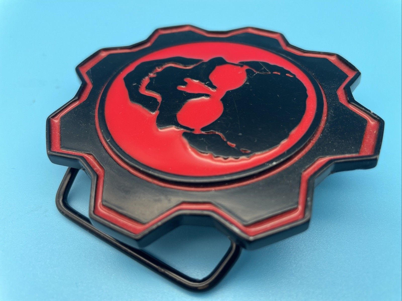 Gears Of War Promo ~ Omen Emblem, Metal Belt-Buckle {Epic Games, 2007} PreOwned
