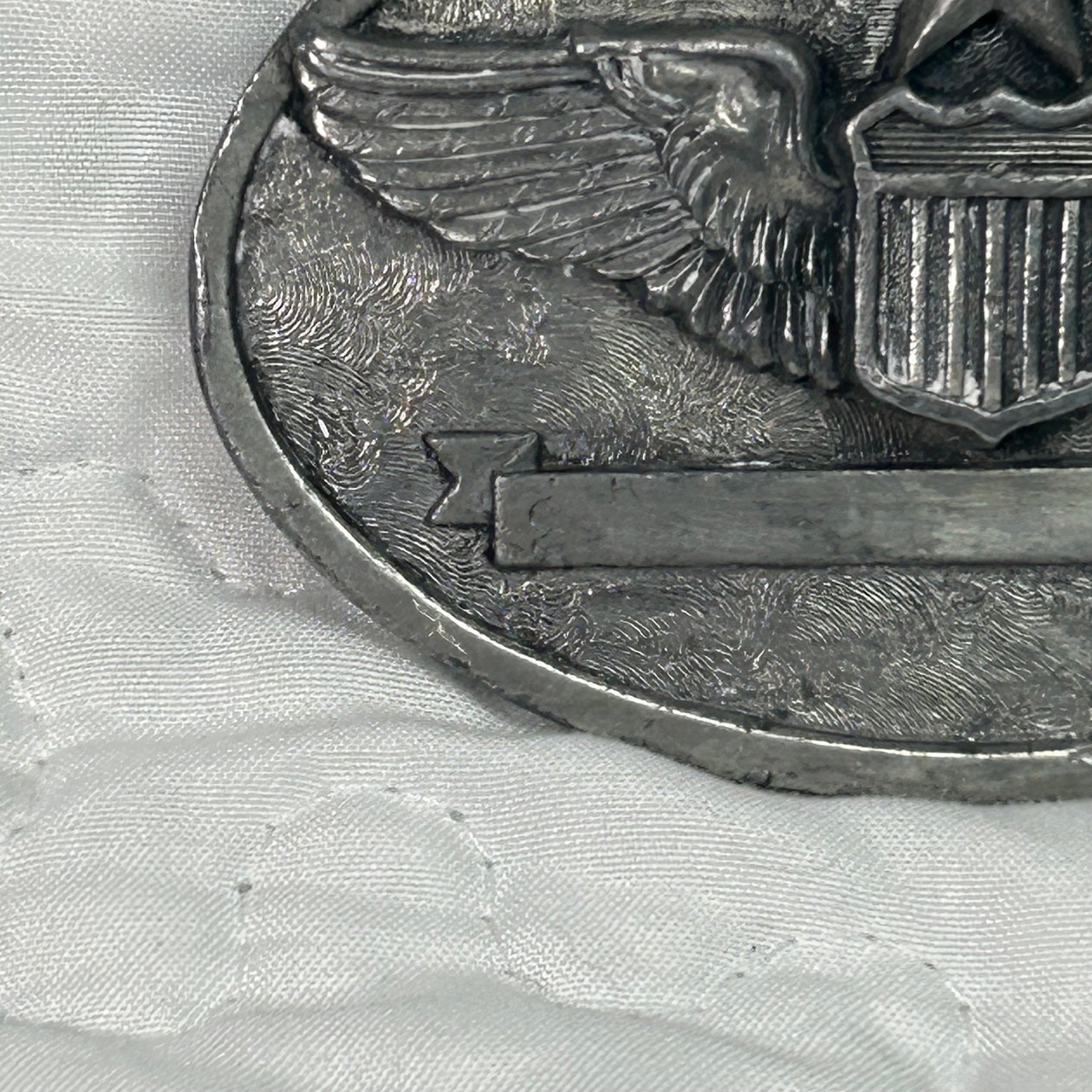 Vintage 1983 Buckle Connection Senior AAF USAF Pilot Wings Belt Buckle Silver