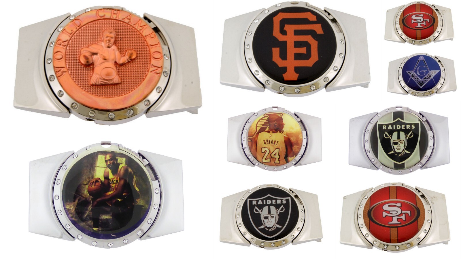 Removable Lighters & Men Women Belt Buckles Combo Batman Superman Western Rodeo