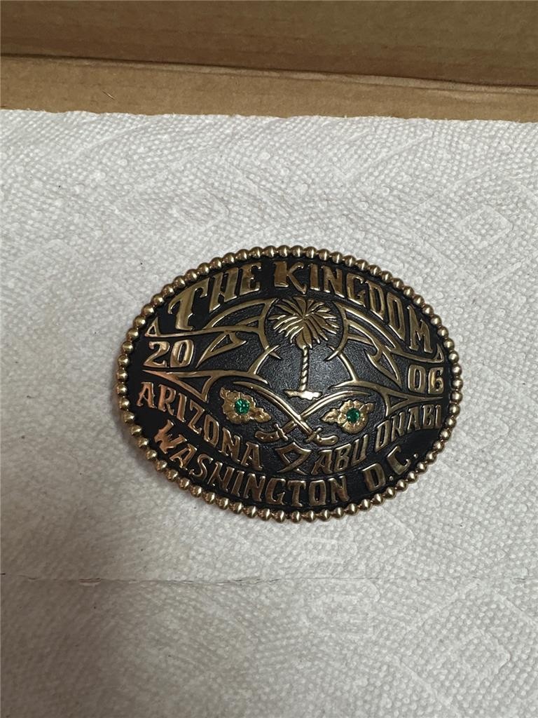 2006 The Kingdom Belt Buckle, Arizona, Abu Dhabi, Washington D.C.