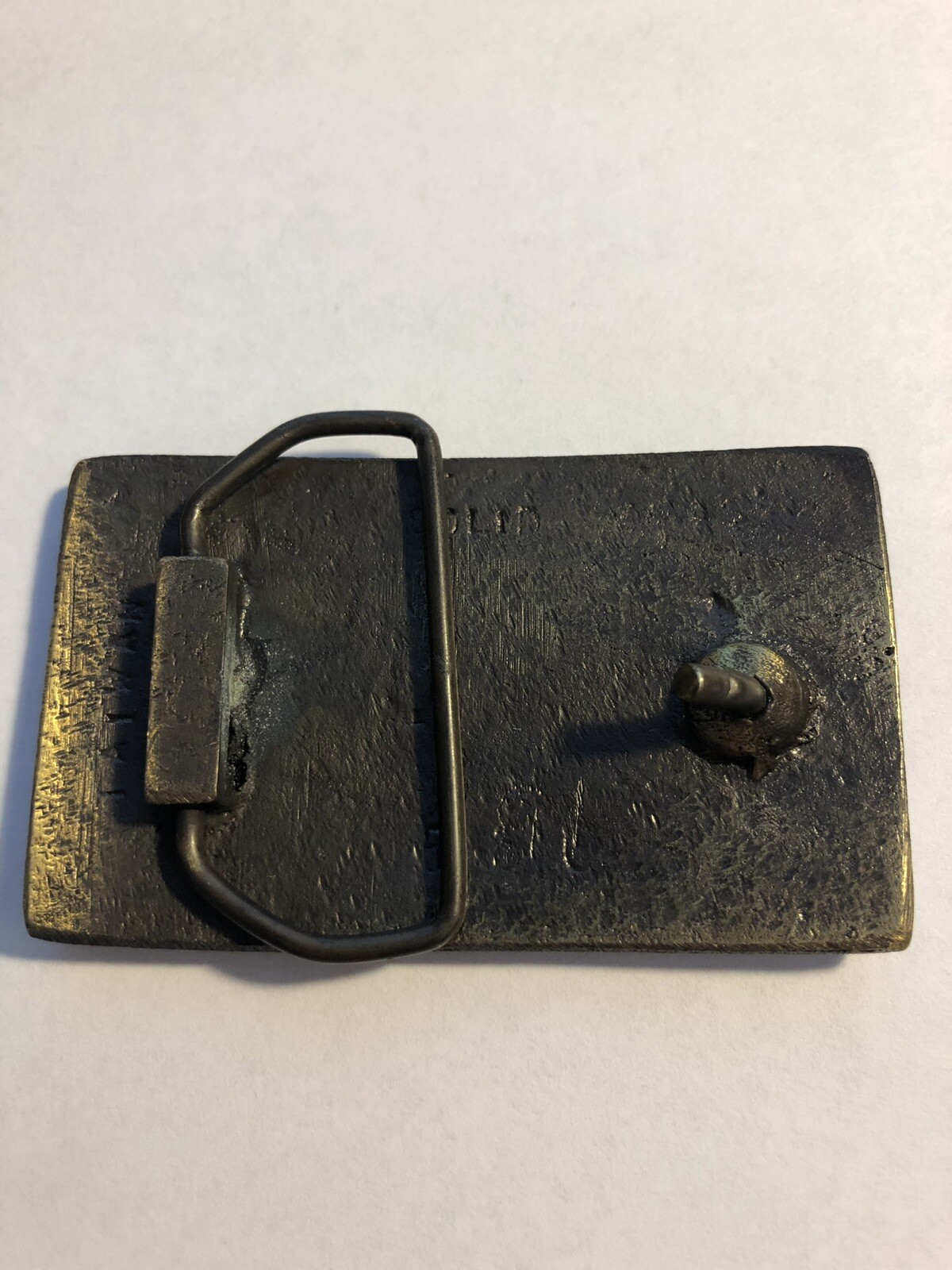 Vintage 1970&rsquo;s Solid Brass Chevy Corvette Belt Buckle
