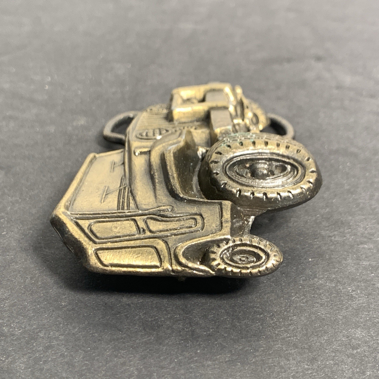 Vintage 70S Jeep Wrangler Brass Belt Buckle Made In USA M.B.C.I