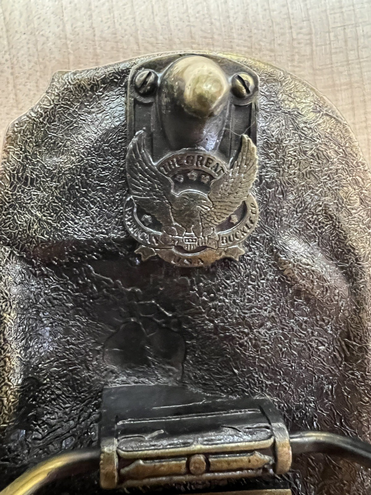 Vtg Great American Buckle Kodiak Smokeless Tobacco Bear Belt Buckle
