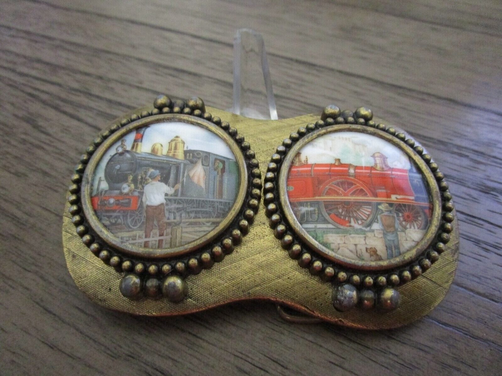 Vintage Very Unusual Double Western Railroad Belt Buckle #311Q