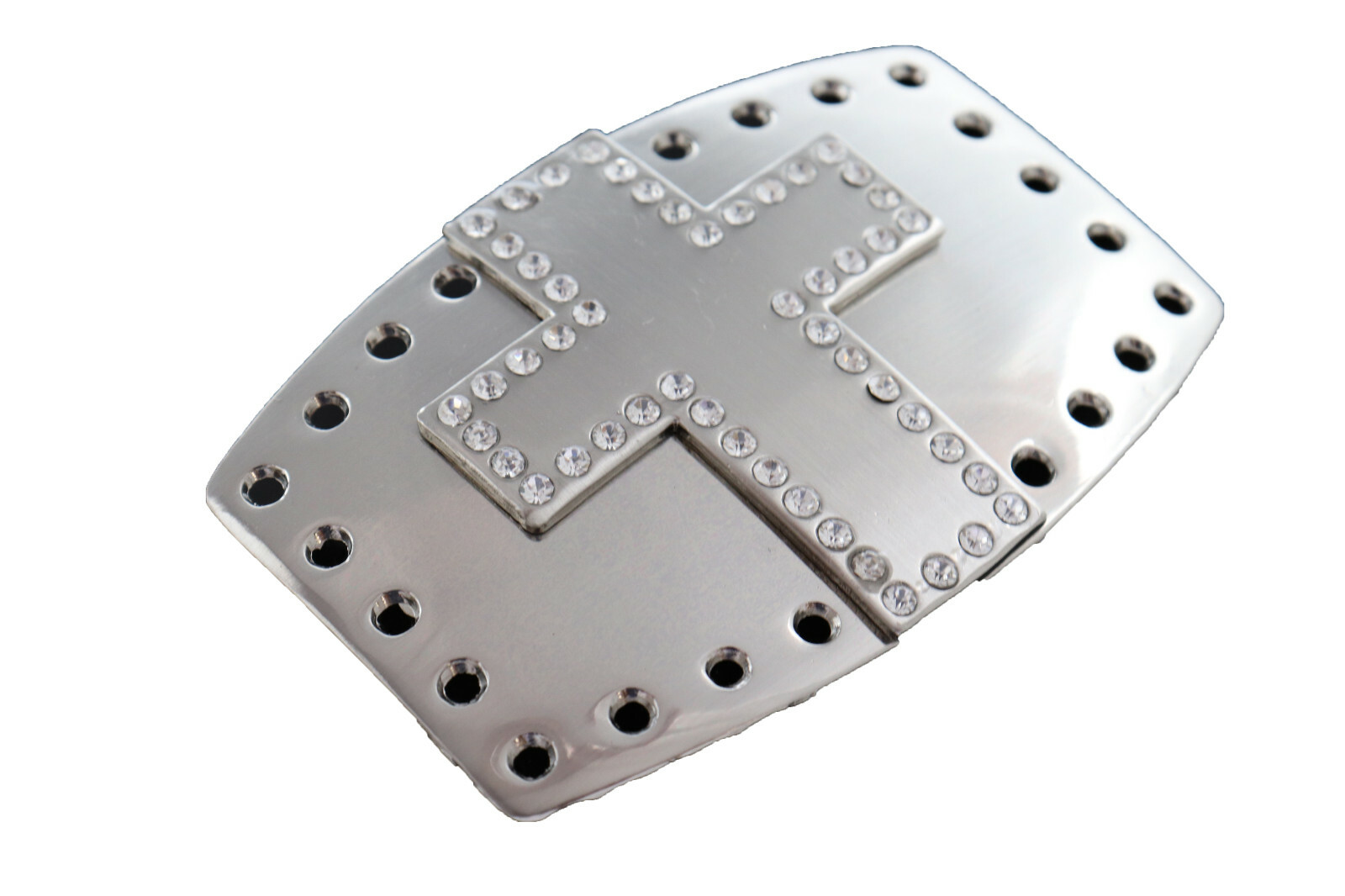 Men Women Silver Metal Rocker Gothic Fashion Buckle Cross Ranch Rodeo Outdoor