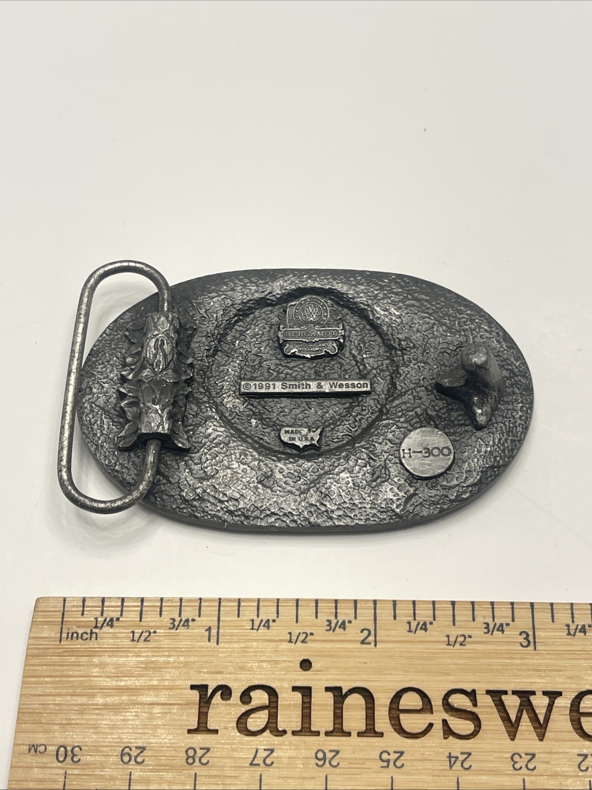 Smith and Wesson Law Enforcement Vintage Belt Buckle 1991 Bergamot H-300 USA