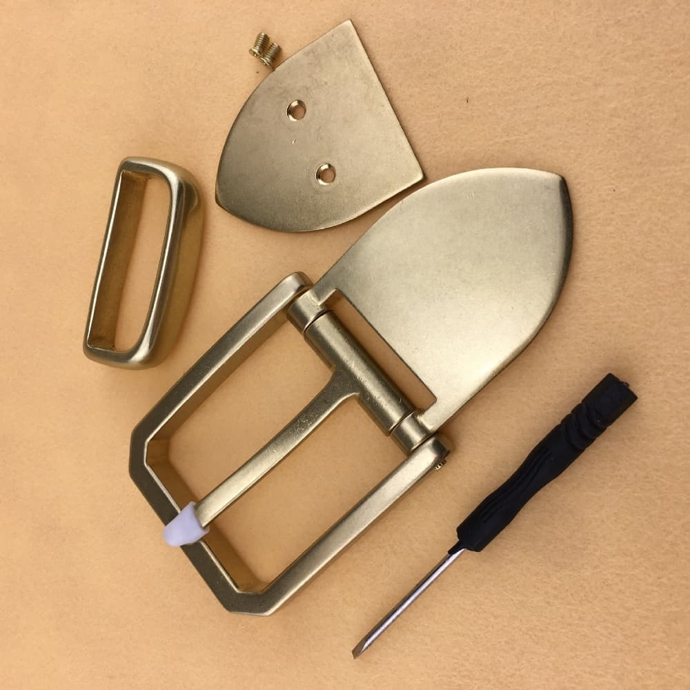40mm Brass Tail Clasp Buckle European American Style Handmade Leather Belt DIY