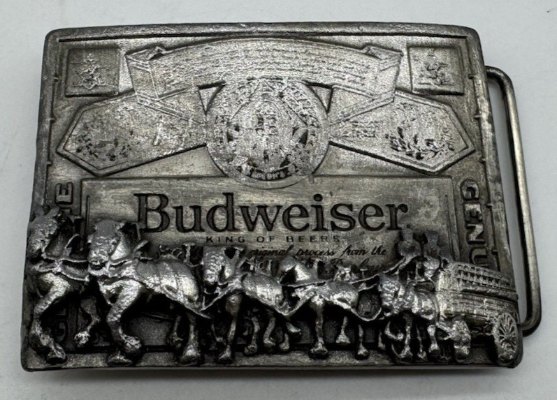 Vintage Budweiser Clydesdale Memorabilia Belt Buckle Markatron