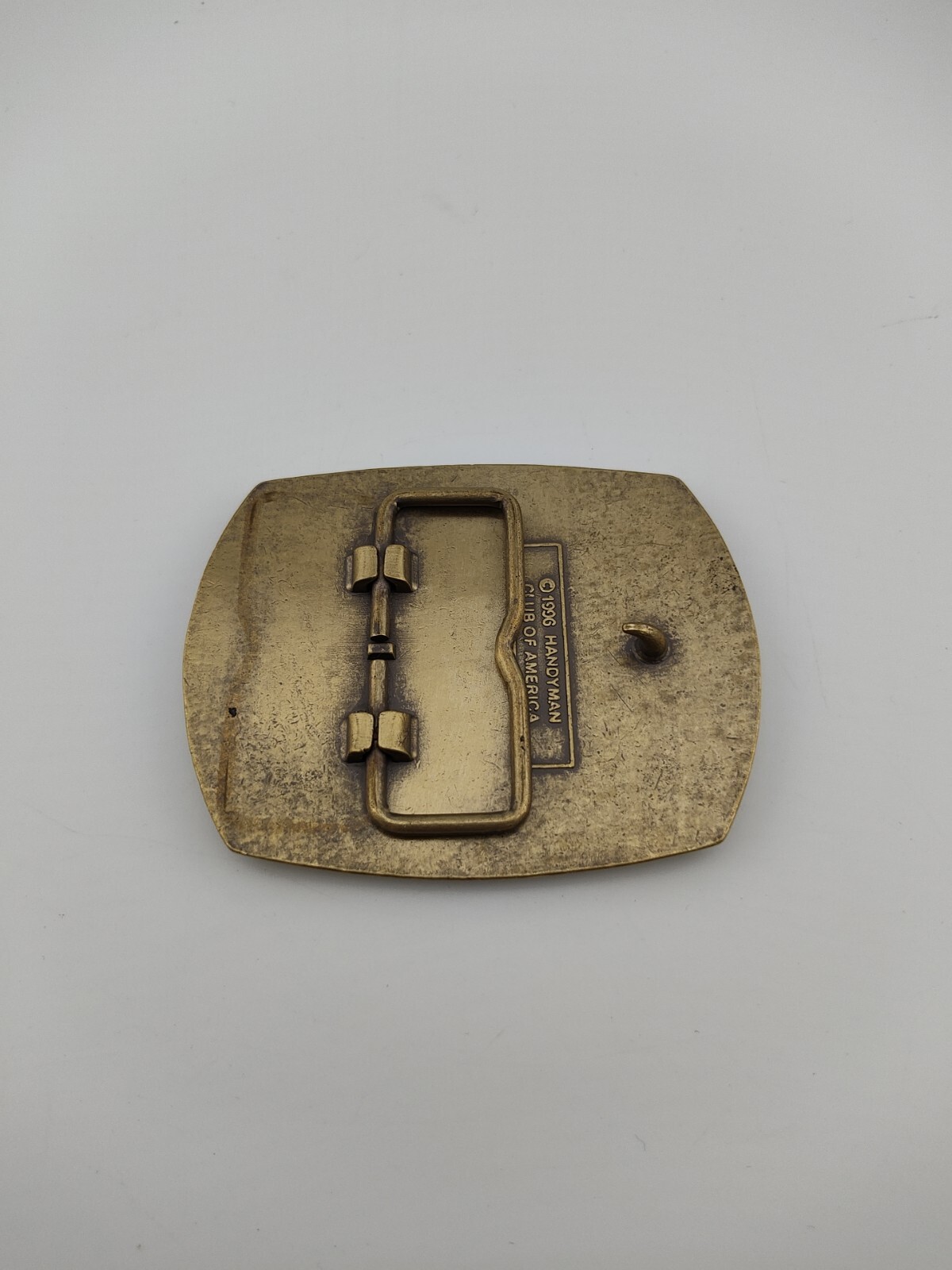 Belt Buckle Cast Brass Handyman Club of America Life Member 1996