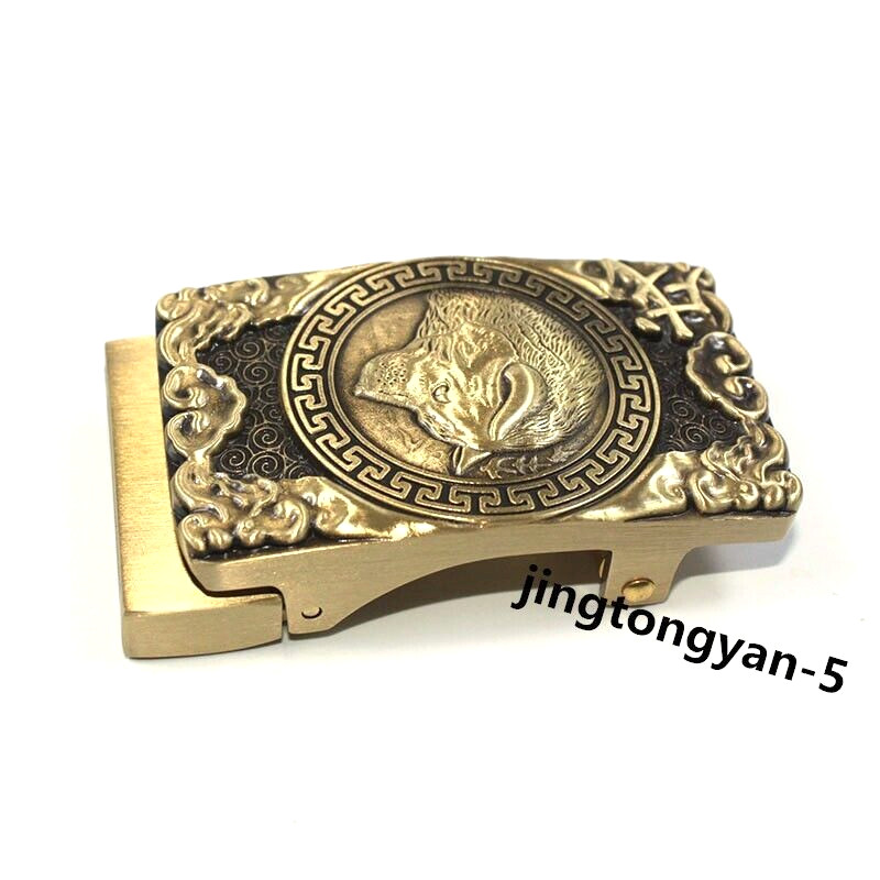 Solid Brass « Dog » Belt Buckle Automatic Belt Buckles Fits For 35mm Wide Belt