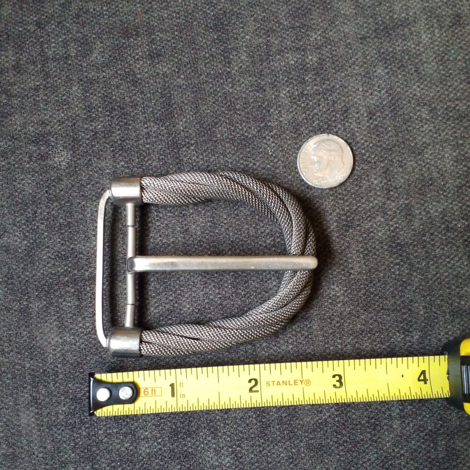 Vintage cool twisted round silver chain Belt Buckle women&rsquo;s or men&rsquo;s