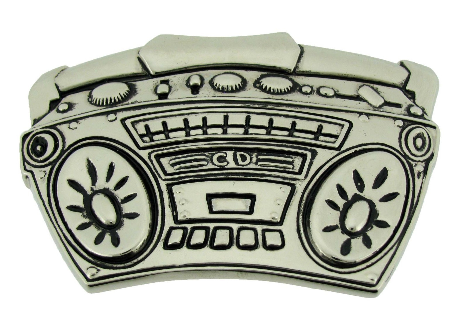 Boom Box Stereo Old School Style Rap Hip Hop Belt Buckle Rock Rebel Men Retro.
