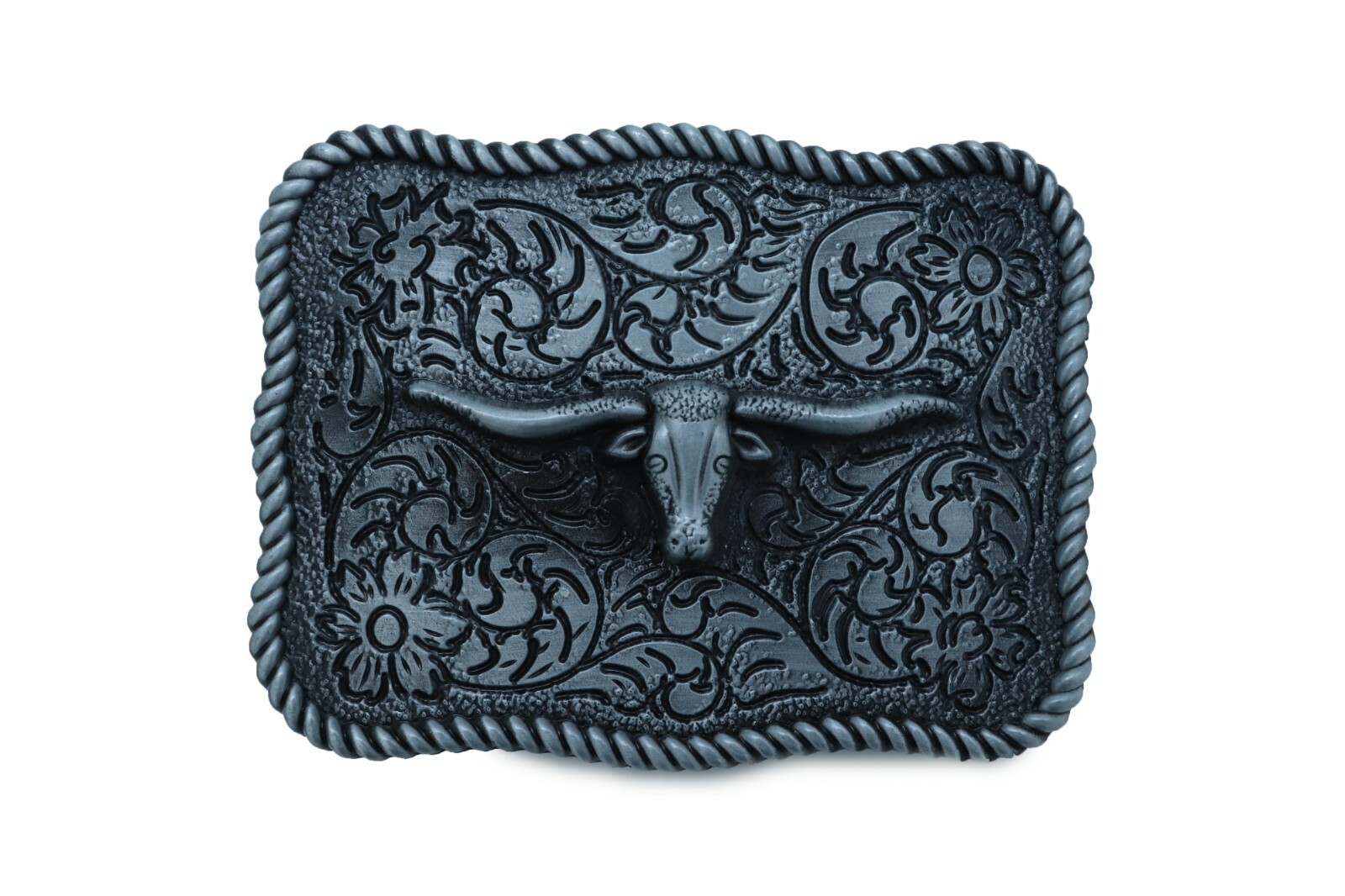 Men Buckle Silver Metal Bull Western Fashion Texas Long Horn Cow Gift Present TX