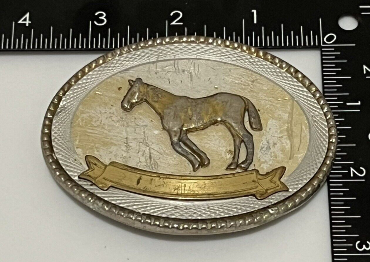 Horse Equestrian Rope Edge Metal Belt Buckle