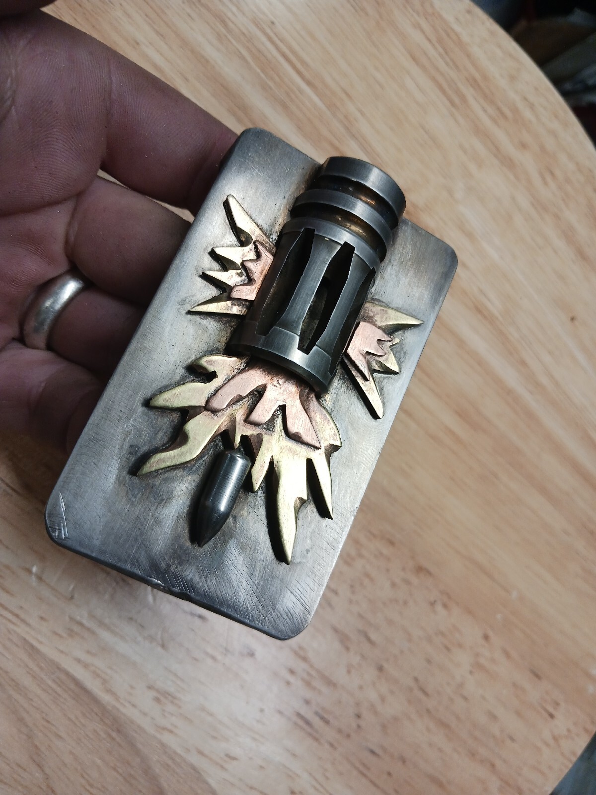 AR15 Flash Suppressor Belt buckle -Handmade- RT ARTISAN WORKS