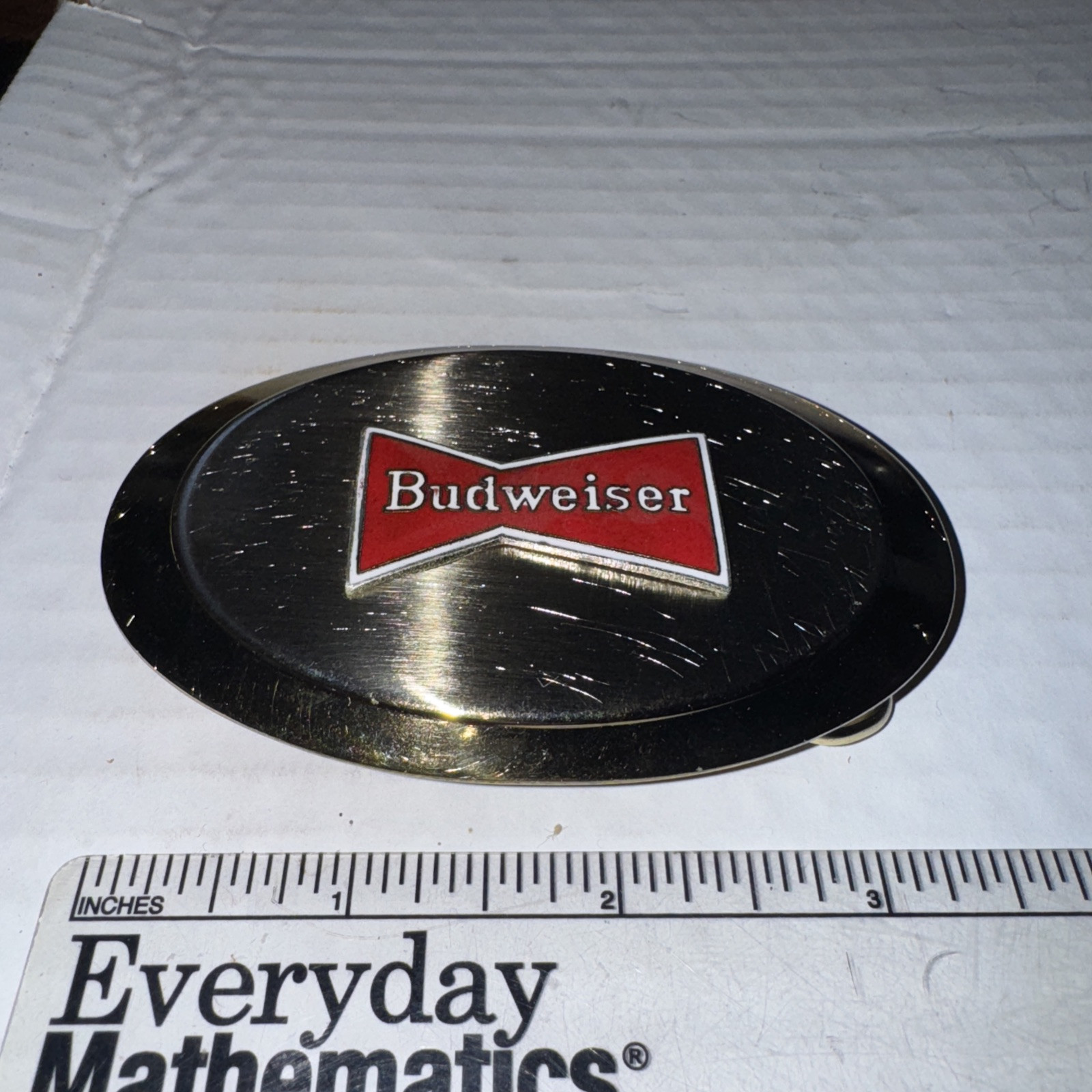 Budweiser Beer Gold Belt Buckle Vintage Rare Fast Free Shipping