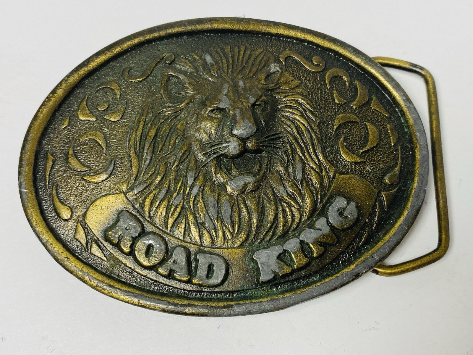 Union 76 King Of The Road Truckstop Club Lion Belt Buckle Vintage
