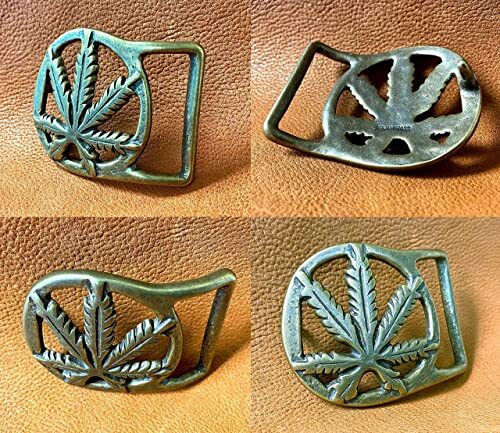 Western Antique Marijuana Leaf Turquoise Bead Turquoise Peace Sign Skulls Design