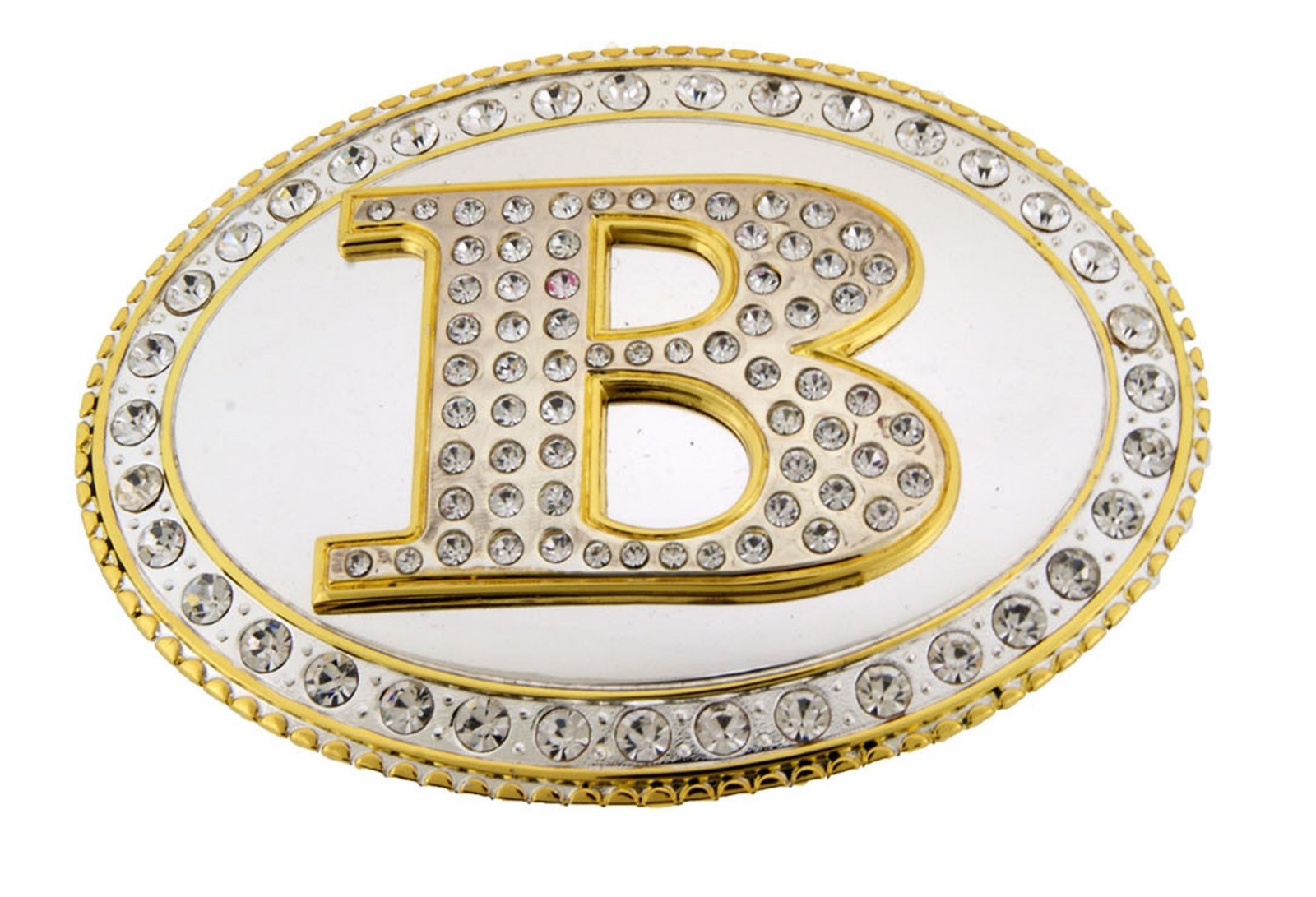 Western Initial Belt Buckle New Men Women A-Z Letter Cowboy Cowgirl Bling Gold