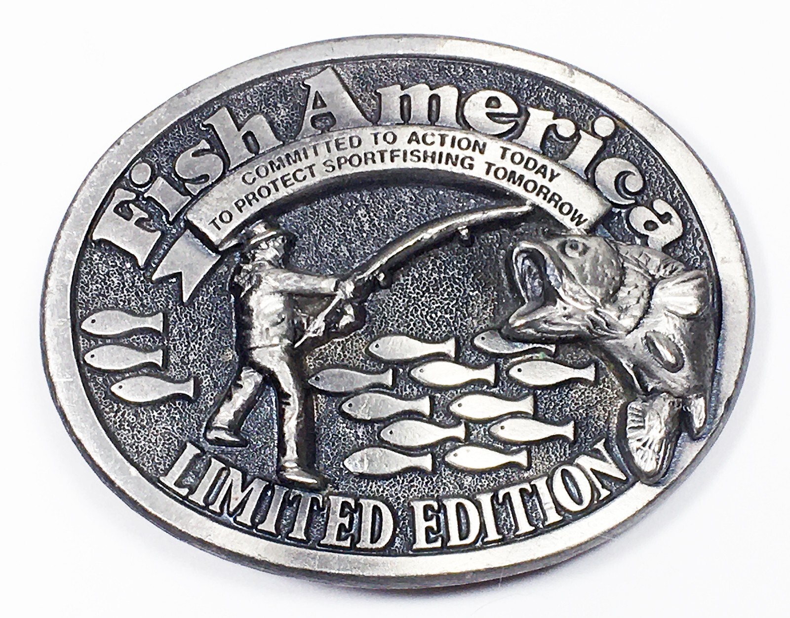 Fish America Belt Buckle – 2.5&Prime; x 2&Prime; – Limited Edition – Made in USA – Rare!