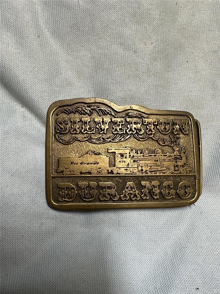 Vintage 1975 Silverton Durango Belt Buckle by Adezy Denver