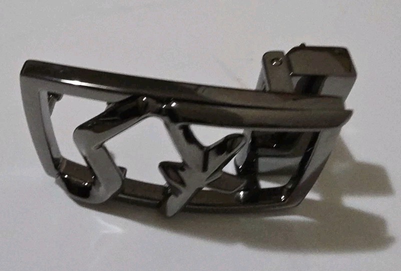 AUTH. SALVATORE FERRAGAMO GUNMETAL SF BELT BUCKLE FOR 1.3&Prime; WIDE BELT STRAP
