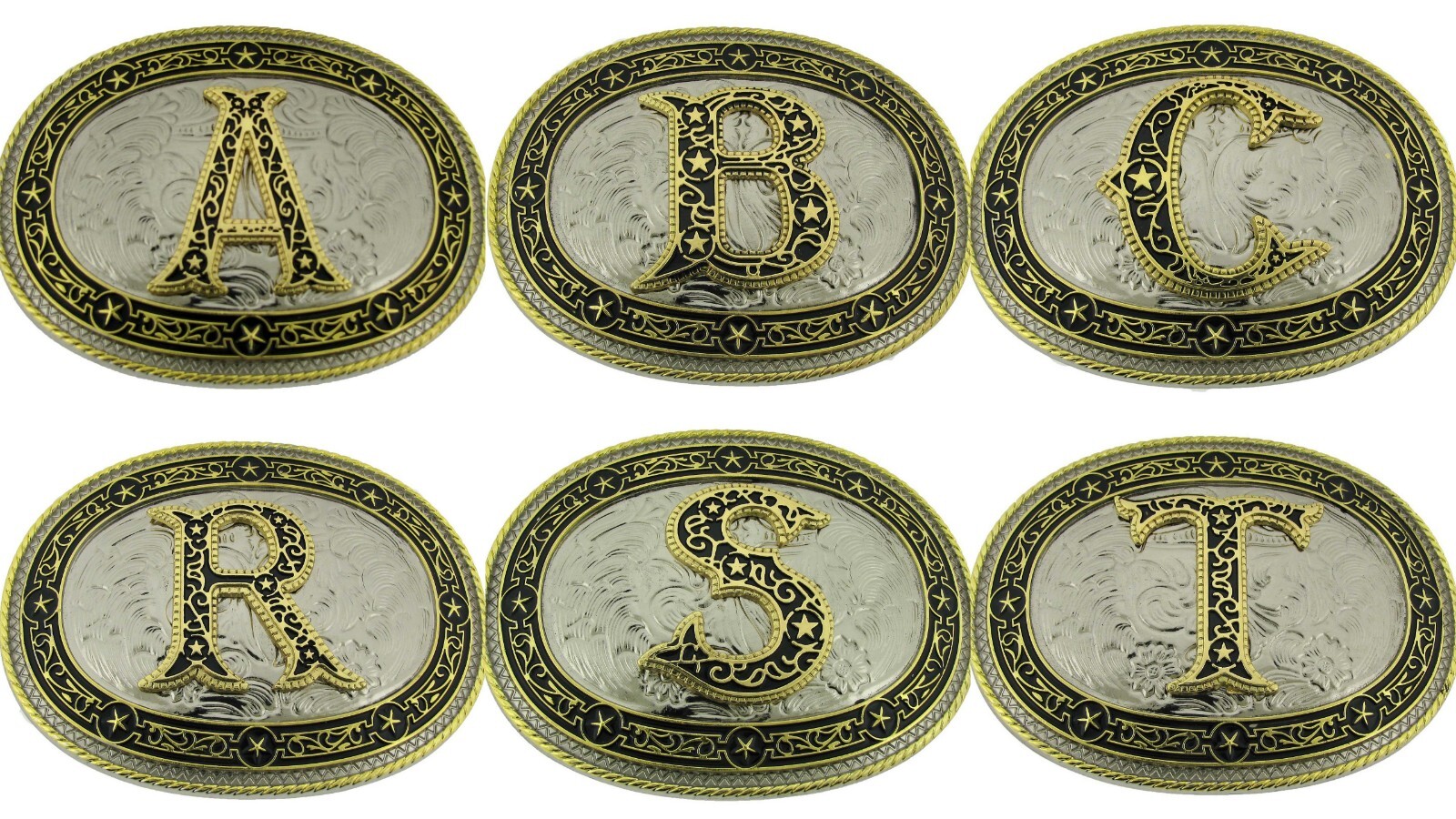 Vintage Styles Initial Letter a z Belt Buckle Western Cowboy Cowgirl rodeo Texas