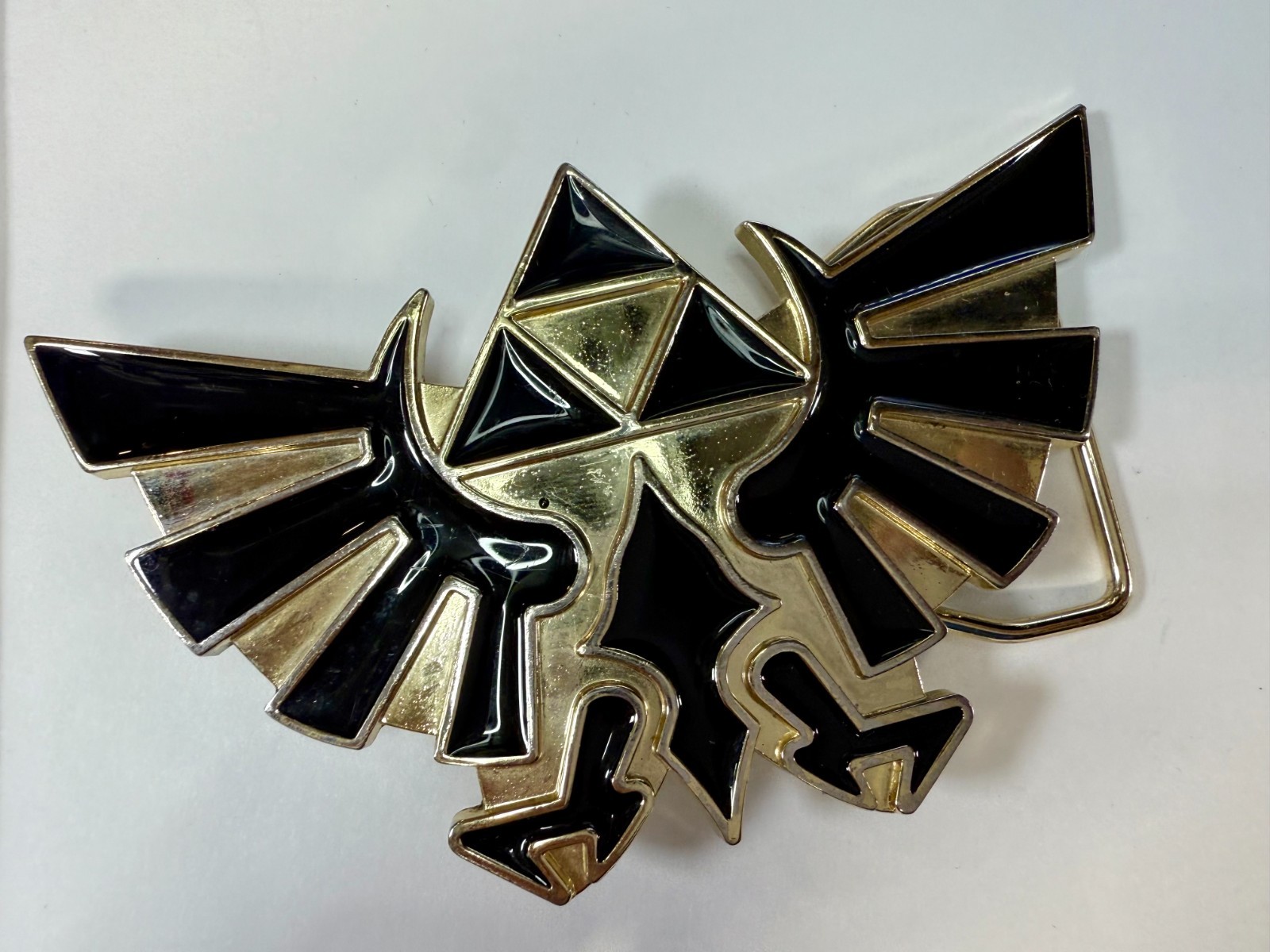 The Legend Of Zelda Black Golden Crest Triforce Nintendo Belt Buckle