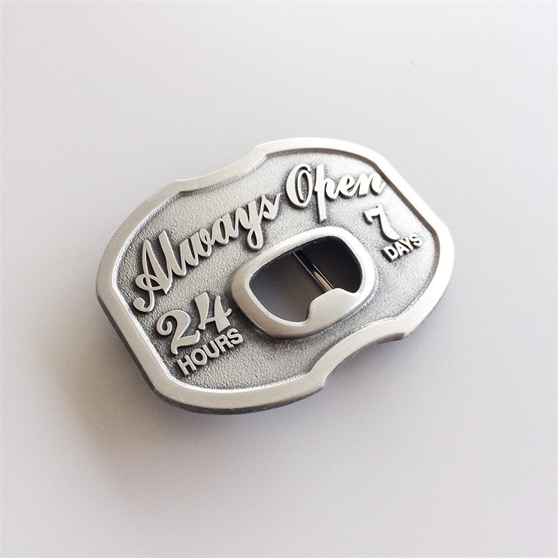 Antique Silver Vintage Style Bottle Opener Belt Buckle also Stock in the US