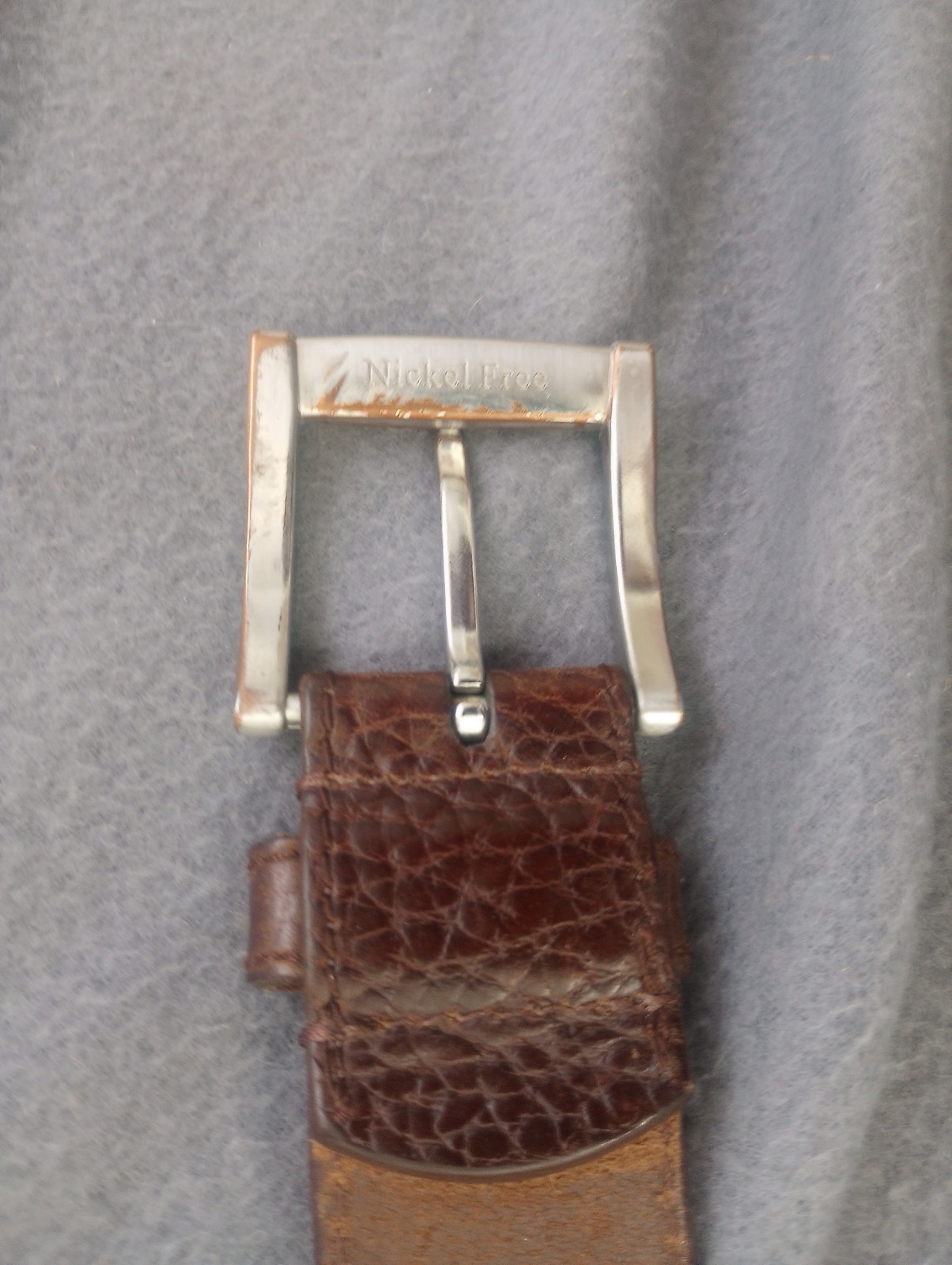 Unbranded Brown Pebble Genuine Leather Belt Nickel Free Buckle Size 36 Quality