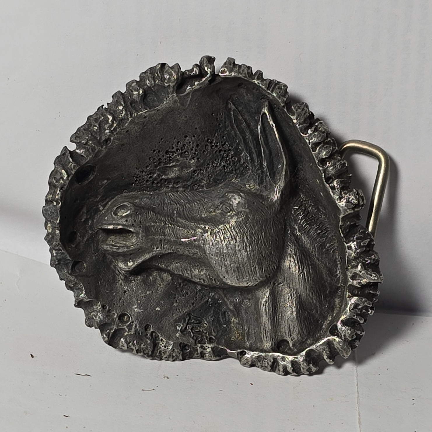 Siskiyou Silver Tone Horse Head Oval Western Belt Buckle Fits 1.5 in Belt