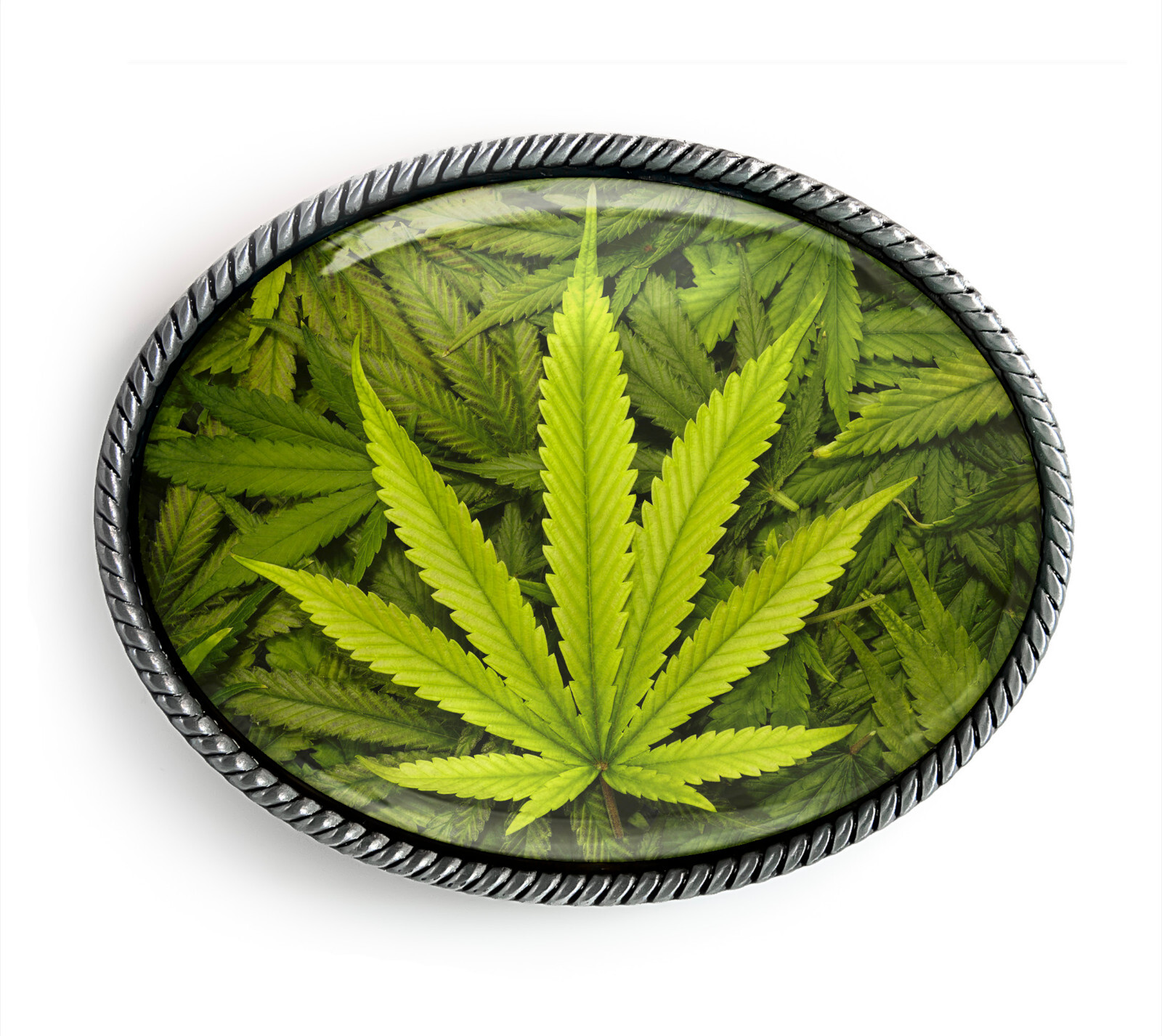 Marijuana Belt Buckle – High Times Weed Pot Leaf Handmade Belt Buckle – 730