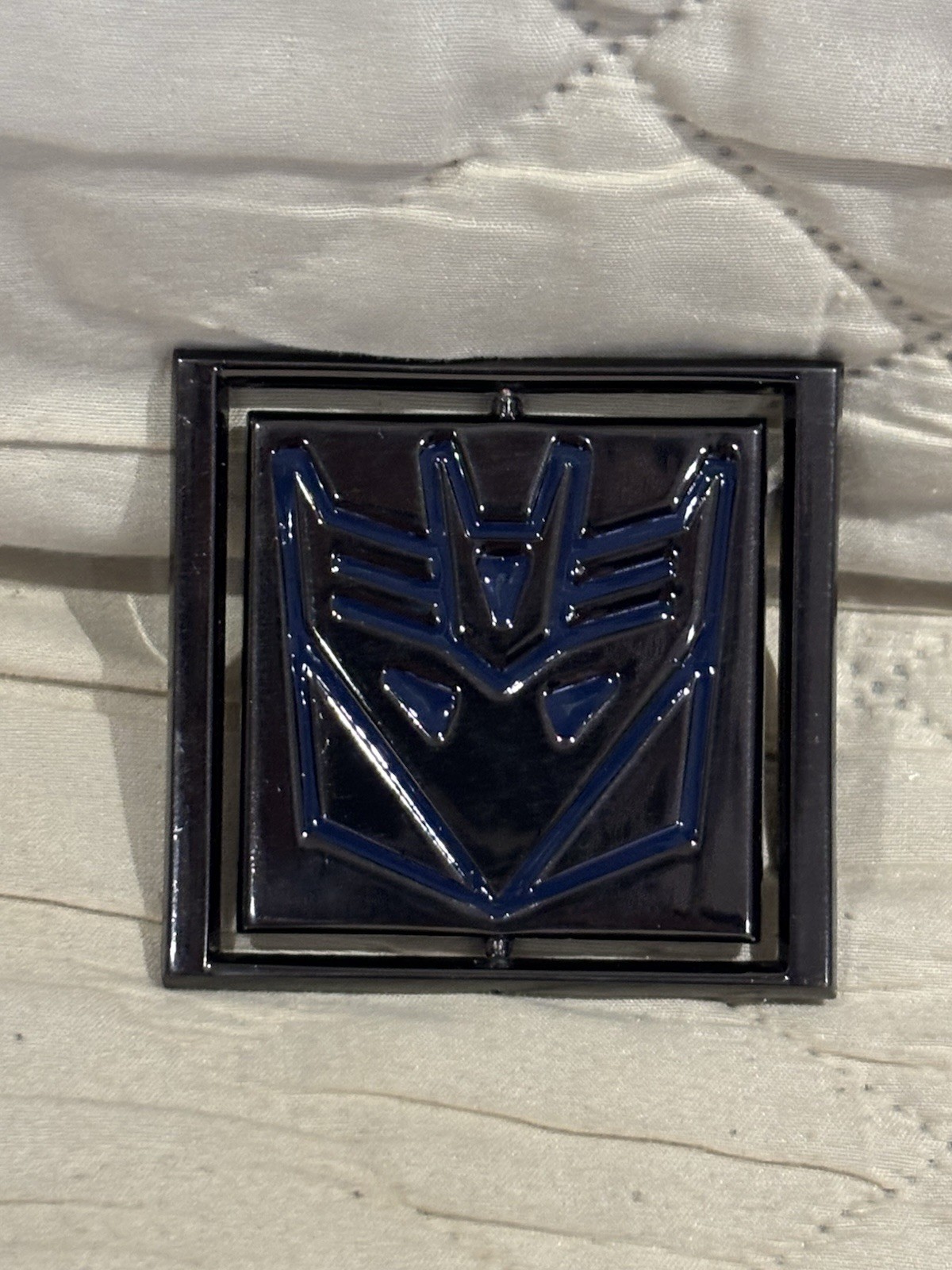 TRANSFORMERS AUTOBOT DECEPTICON REVERSIBLE METAL BELT BUCKLE VTG SHIPS FREE