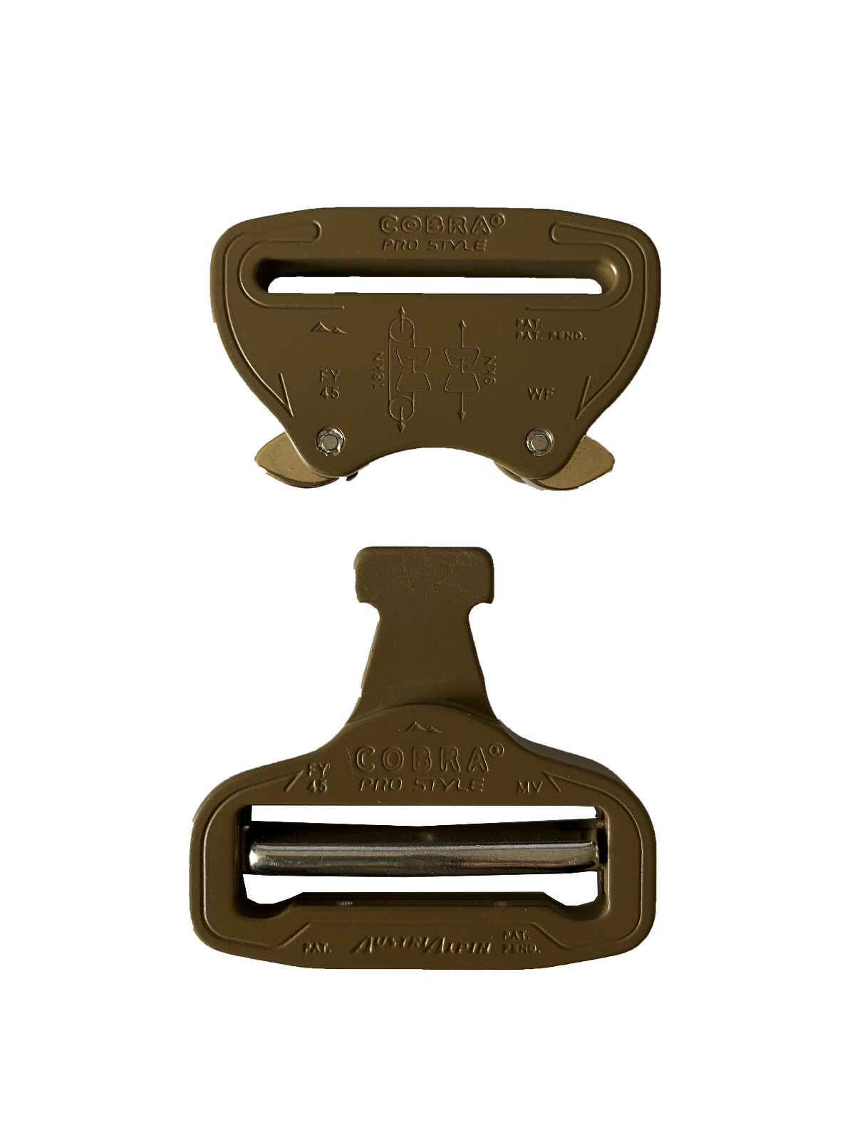 AustriAlpin 45mm 1.75&Prime; Coyote Brown Buckle Male Adjust Female Fix FY45CVF