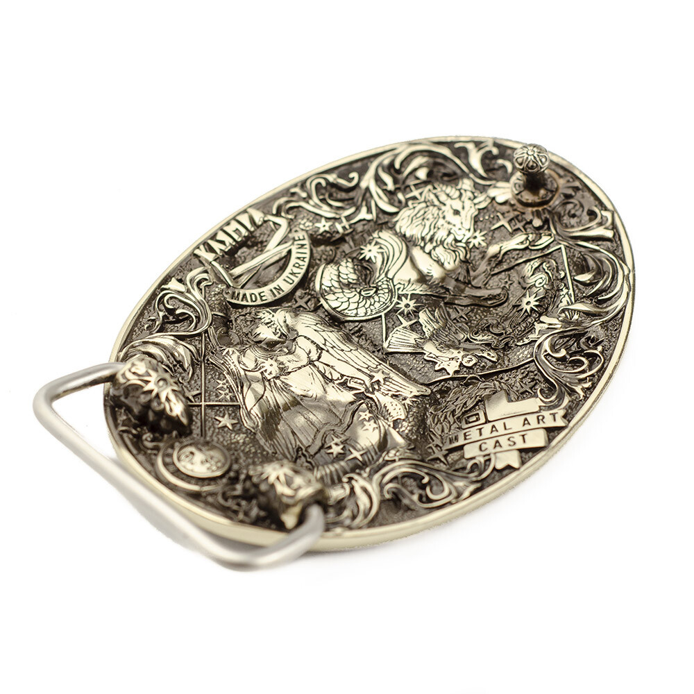 Libra german silver belt buckle, Horoscope Astrological Zodiac Sign