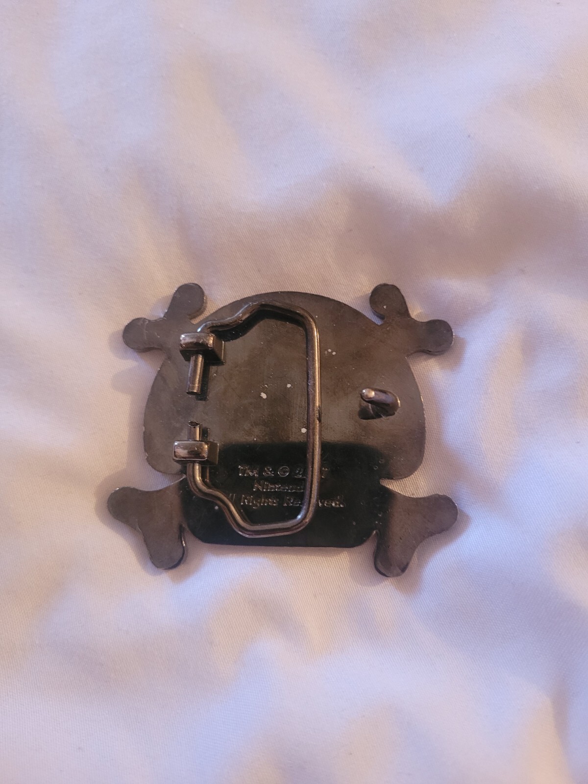 Super Mario Brothers Evil Toad Mushroom Belt Buckle Metal Vintage Rare Pre-owned