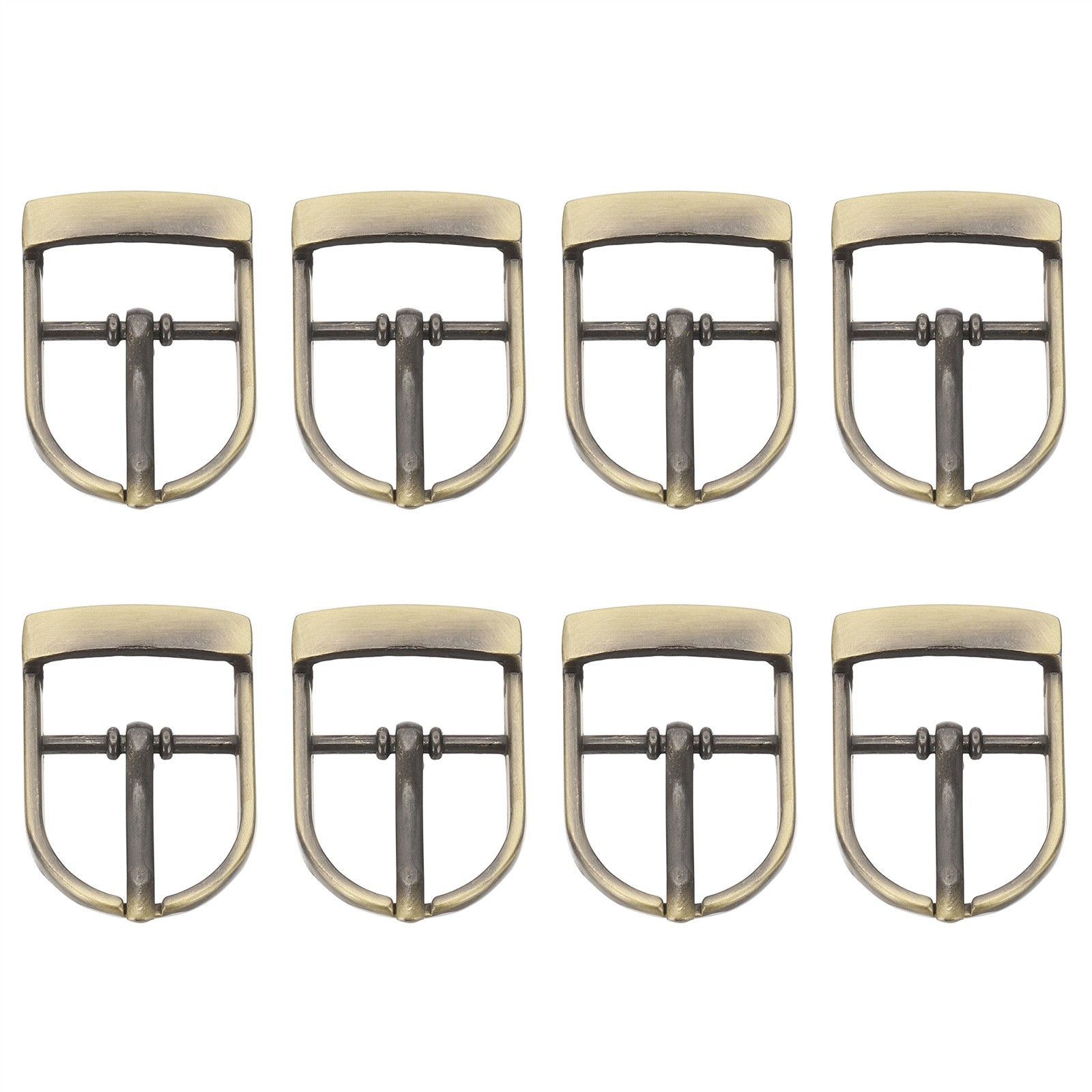 8 Pcs 0.8 Inch Adjustable Single Prong Buckle Belt Buckle, Bronze
