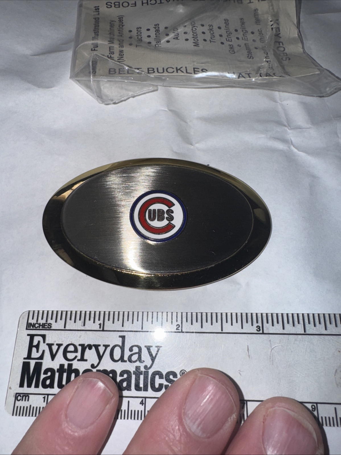 Vintage Cubs Baseball Gold Belt Buckle Rare Free Shipping