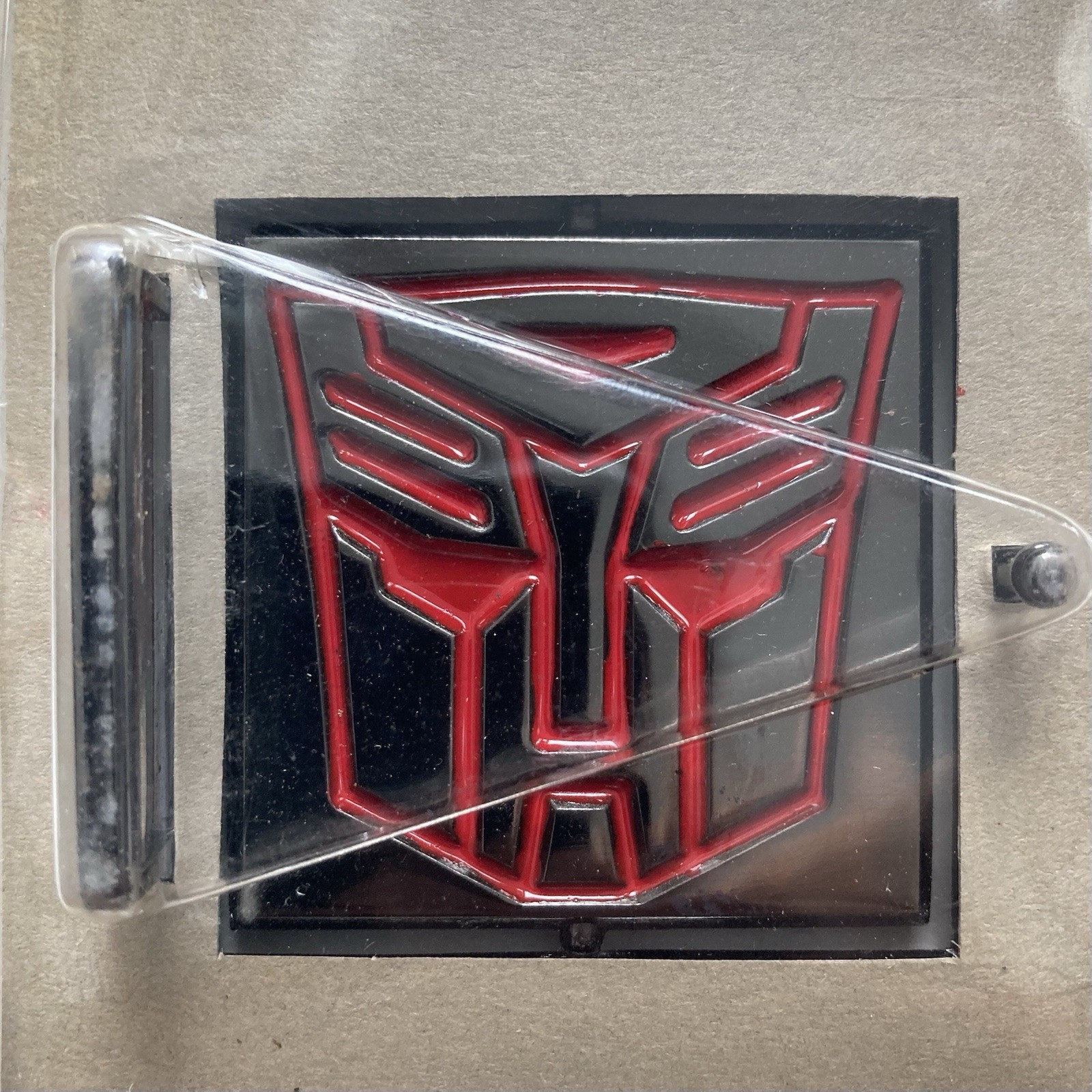 TRANSFORMERS AUTOBOT DECEPTICON REVERSIBLE METAL BELT BUCKLE HOT TOPIC 2005 VTG