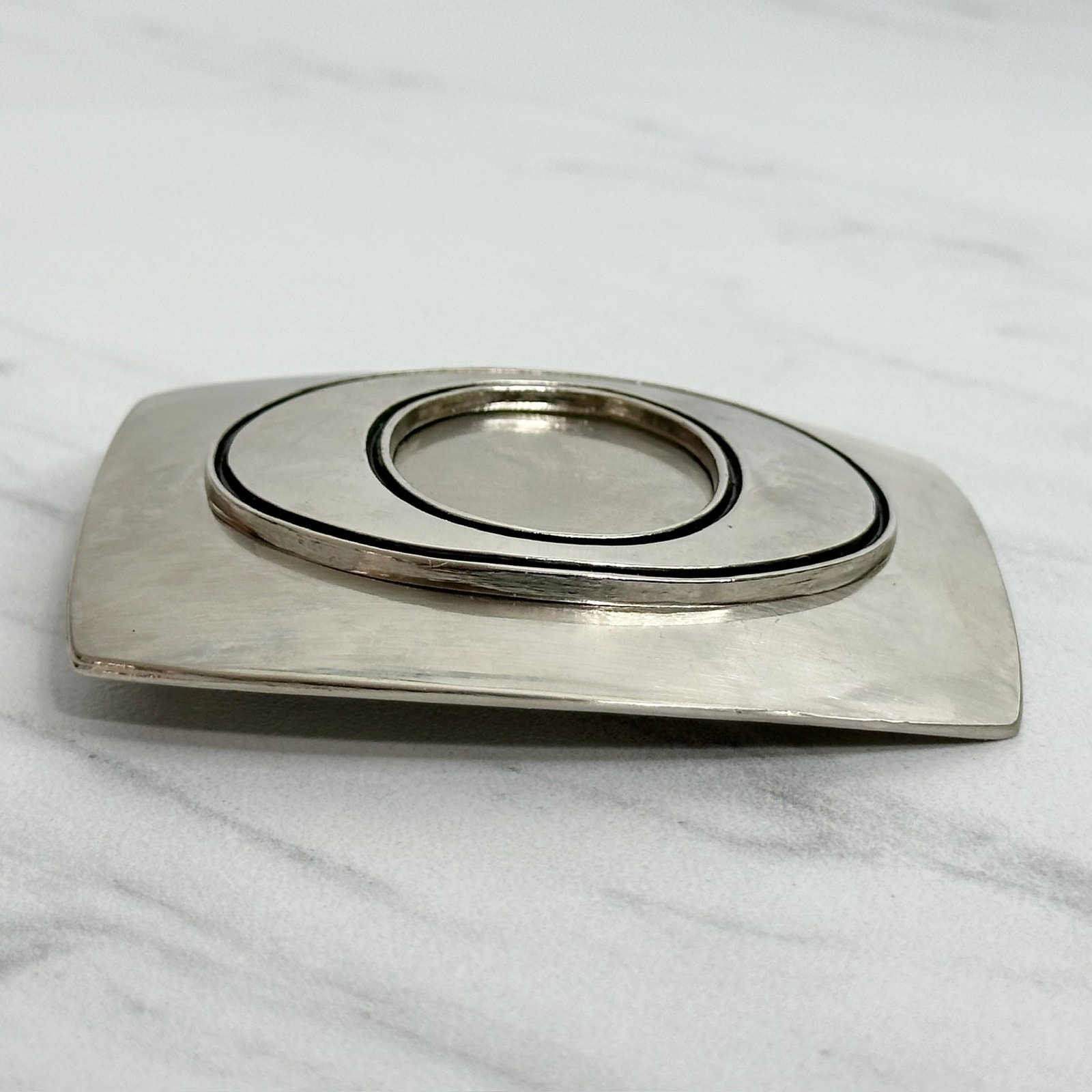 O Letter Initial Monogram Silver Tone Belt Buckle