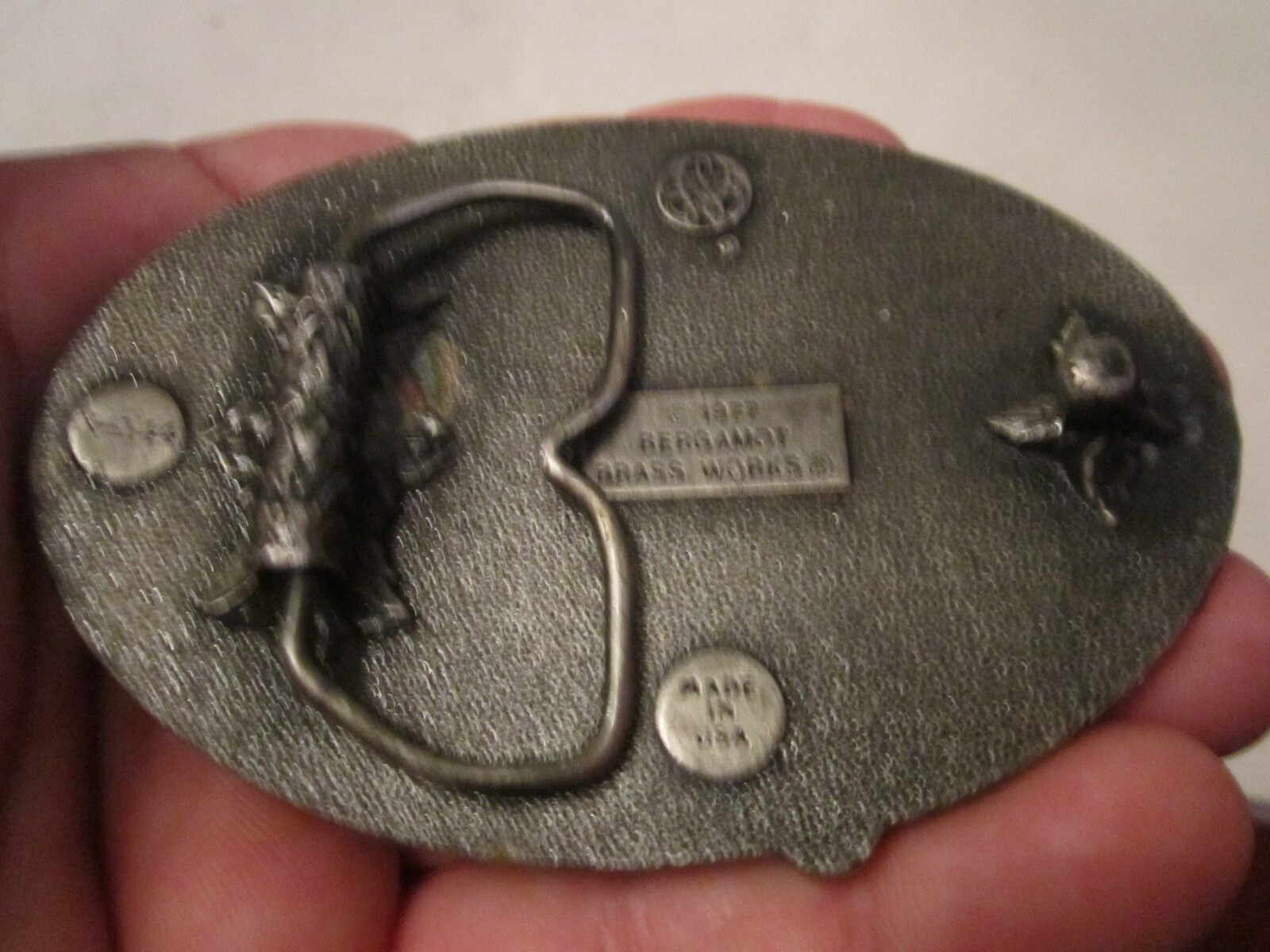 1977 SPORT FISHING THEME BELT BUCKLE – HEAVY – GW13